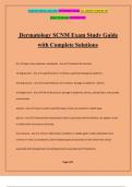 Dermatology SCNM Exam Study Guide with Complete Solutions