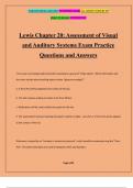 Lewis Chapter 20: Assessment of Visual and Auditory Systems Exam Practice Questions and Answers