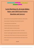 Lewis Med-Surg Ch. 46 Acute Kidney Injury and CKD Exam Practice Questions and Answers