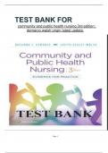 TEST BANK FOR community and public health nursing 3rd edition: demarco walsh origin latest update.