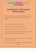 Lewis Med Surg Ch. 9 – Pain Exam Practice Questions and Answers