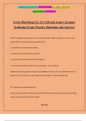 Lewis Med-Surg Ch. 33 CAD and Acute Coronary Syndrome Exam Practice Questions and Answers