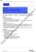 AQA-7712-2A-ENGLISH LITERATURE A QUESTION PAPER 2A:Texts in shared contexts: WW1 and its aftermath-A LEVEL-Jun24