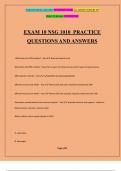 EXAM 10 NSG 1010 PRACTICE QUESTIONS AND ANSWERS