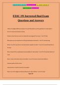 EXSC 191 borrowed final Exam Questions and Answers