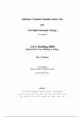 Solution Manual and Test Bank for Active Reading Skills Reading and Critical Thinking in College Third Edition by Kathleen T. McWhorter, Brette M Sember, All Chapters |Complete Guide A+