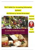 Accounting Information Systems 2nd Edition Richardson Test Bank (Chapter 1-16) COMPLETE TEST BANK.