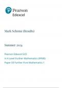 Pearson Edexcel GCE In A Level Further Mathematics (9FM0) Paper 03 Further Pure Mathematics 1 mark scheme June 2024