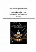 Solution Manual and Test Bank - for Administrative Law: Bureaucracy in a Democracy 7th Edition by Daniel Hall, All Chapters |Complete Guide A+