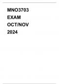 MNO3703 EXAM PORTFOLIO  ANSWERS OCTOBER 2024