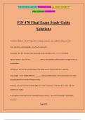 FIN 470 Final Exam Study Guide Solutions