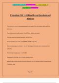 Cremation FSE 1150 Final Exam Questions and Answers