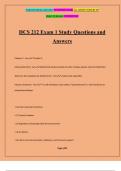 HCS 212 Exam 1 Study Questions and Answers