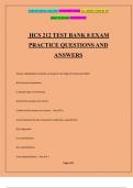 HCS 212 TEST BANK 8 EXAM PRACTICE QUESTIONS AND ANSWERS