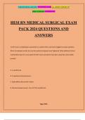 HESI RN MEDICAL SURGICAL EXAM PACK 2024 QUESTIONS AND ANSWERS