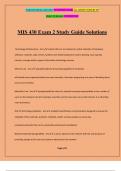 MIS 430 Exam 2 Study Guide Solutions