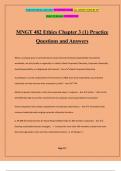 MNGT 482 Ethics Chapter 3 (1) Practice Questions and Answers