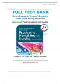 Test Bank for Davis Advantage for Townsend's Psychiatric Mental Health Nursing, 11th Edition by Karyn I. Morgan All Chapters included LATEST