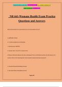 NR 661-Womans Health Exam Practice Questions and Answers