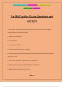 Nu 116 Cardiac Exam Questions and Answers