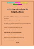 NU 116 Exam 2 Study Guide with Complete Solutions