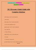 NU 126 exam 1 Study Guide with Complete Solutions