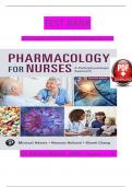 TEST BANK For Pharmacology for Nurses: A Pathophysiological Approach, 7th Edition by Adams & Holland, All Chapters 1 - 50 Complete, Verified Latest Edition