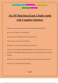 Nu 155 Med-Surg Exam 2 Study Guide with Complete Solutions