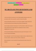 NU 404 EXAM TWO QUESTIONS AND ANSWERS