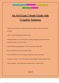 Nu 414 Exam 2 Study Guide with Complete Solutions