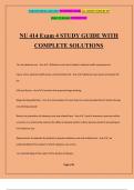 NU 414 Exam 4 STUDY GUIDE WITH COMPLETE SOLUTIONS