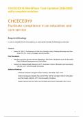 CHCECE019 WorkPlace Task Updated 2024/2025 with complete solution