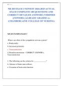 NR 283 EXAM 3 NEWEST 2024-2025 ACTUAL  EXAM COMPLETE 100 QUESTIONS AND  CORRECT DETAILED ANSWERS (VERIFIED  ANSWERS) |ALREADY GRADED A+  (CHAMBERLAINE COLLEGE OF NURSING) 