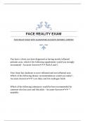 FACE REALITY EXAM WITH GUARANTEED ACCURATE ANSWERS |VERIFIED