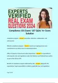 Compliance 101 Exam/ 107 Q&A/ A+ Score Solution. 