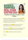 Compliance 101 Exam/ 107 Q&A/ A+ Score Solution 