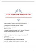 SAFE ADV SCRUM MASTER EXAM WITH GUARANTEED ACCURATE ANSWERS