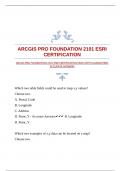 ARCGIS PRO FOUNDATION 2101 ESRI CERTIFICATION EXAM WITH GUARANTEED ACCURATE ANSWERS