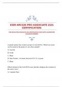 ESRI ARCGIS PRO ASSOCIATE 2101 CERTIFICATION: EXAM WITH GUARANTEED ACCURATE ANSWERS