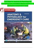 Test Bank for Anatomy & Physiology for Emergency Care, 3rd Edition (Bledsoe, 2024) Chapter 1-20 | All Chapters A+ Guide ISBN:9780135211458 Newest Version Instant Pdf. Download 