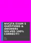 NVCJTA EXAM 5 QUESTIONS & ANSWERS SOLVED 100% CORRECT!!