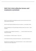 NAO Vol 4  Test Questions and Answers-Anti-reflective lenses and treatments worksheet