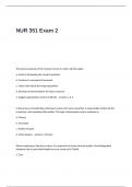 NUR 351 Exam 2 Questions and Answers