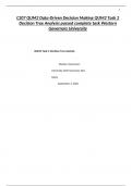 C207 QUM2 Data-Driven Decision Making QUM2 Task 2 Decision Tree Analysis passed complete task Western Governors University