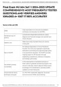 Final Exam NU 664 Set 1 | 2024-2025 UPDATE COMPREHENSIVE MOST FREQUENTLY TESTED QUESTIONS AND VERIFIED ANSWERS |GRADED A+ |GET IT 100% ACCURATE!!