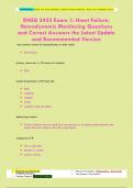 RNSG 2432 Exam 1: Heart Failure,  Hemodynamic Monitoring Questions  and Correct Answers the Latest Update  and Recommended Version