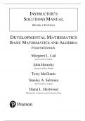 Solution Manual for Developmental Mathematics Basic Mathematics and Algebra, 4th Editiion by Margaret Lial, John Hornsby, Terry McGinnis, Stanley Salzman, Diana Hestwood 