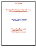 Test Bank with Solutions Manual for Readings from Programming with Java, 1st Edition by Mcmullen (All Chapters included)