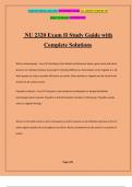 NU 2320 Exam II Study Guide with Complete Solutions