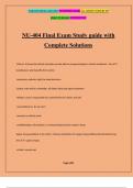 NU-404 Final Exam Study guide with Complete Solutions